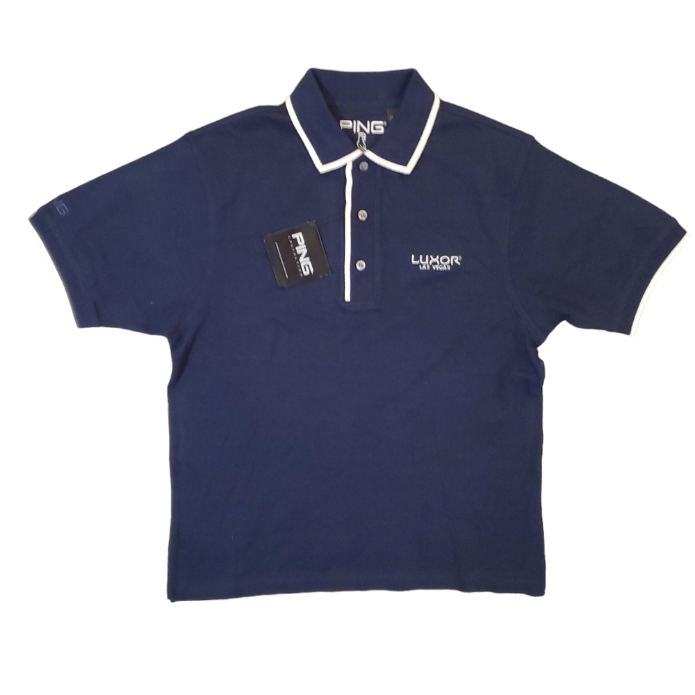 Ping Men's Blue Performance‎ Short Sleeve Golf Polo Shirt Small